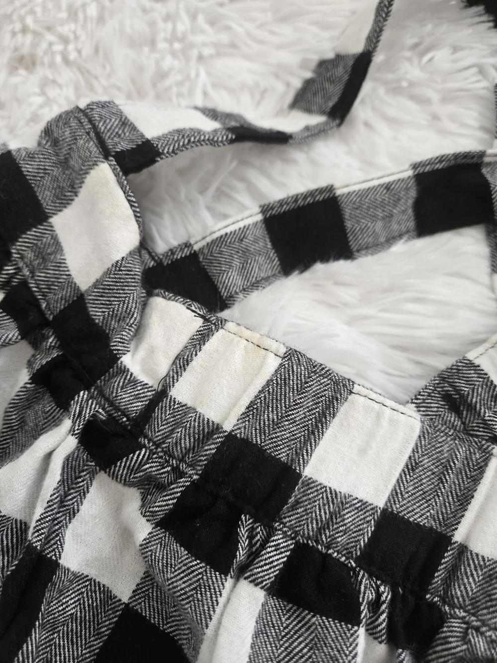 Carter's Black and White Gingham Suspender Skirt
